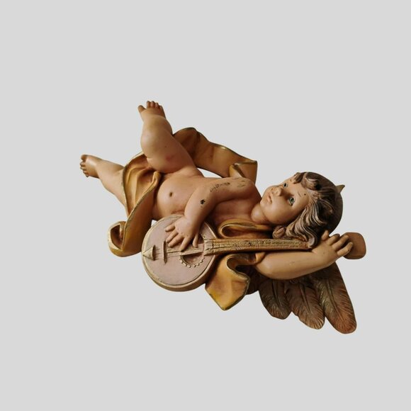 Vintage Depose Italy Angel Cherub Wall Art, Italian Simonetti Figurine 1984 Banj - Picture 7 of 7